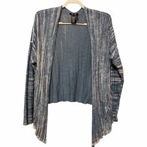 NIC+ZOE lightweight drape cardigan linen/cotton beach boho beach space dye